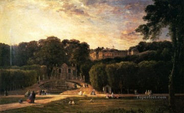 Park Oil Painting - Fracois The Park At St Cloud Barbizon Impressionism landscape Charles Francois Daubigny